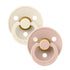 Bibs 2-Pacifiers Ivory, Blush 0/6 m