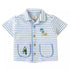 Ben Striped Jersey Resort Polo With Banana & Toucan Embroidery