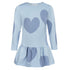 Longsleeve Dress Hearts Blue