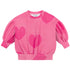 Hearts Puff Sweatshirt Pink