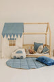 Cushion with Fringe Jeans Soft Denim