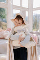 Easter Bunny Pillow Beige Bow
