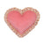 Velvet Heart Pillow with Frill Spring Garden