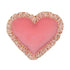Velvet Heart Pillow with Frill Spring Garden