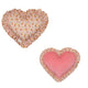 Velvet Heart Pillow with Frill Spring Garden