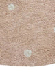 Washable Rug Round Dot Rose