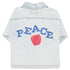 "Peace" Denim Jacket Washed Light Blue