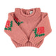 Jacquard Sweater With Collar Pink