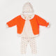 Knitted Baby Cardigan Orange