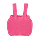 Cherry Knitted Baby Top With Straps Pink