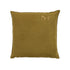Embroidered Square Cushion French Linen Moss Green 45x45 cm