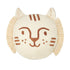 Tiger Face Embroidery Cushion Brown, Natural 35x30 cm
