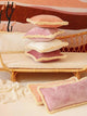 Soft Velvet Bolster with Fringe Light Pink