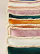 Soft Velvet Bolster with Fringe Light Pink