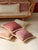 Soft Velvet Cushion with Fringe Light Pink
