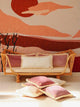 Soft Velvet Cushion with Fringe Light Pink