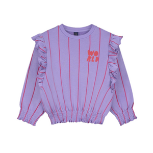 Stripes Frilles Sweatshirt Lilac