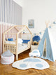Velvet Cloud Pillow for Baby Room Grey