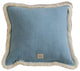 Cushion with Fringe Jeans Soft Denim