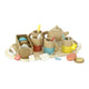 A 21-Piece Wooden Tea Set