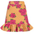 Frilled Skirt Roses Orange