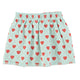Red Hearts Short Skirt Light Blue