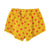 Red Hearts Shorts With Fringes Mustard