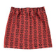 Black Flowers Short Skirt Bordeaux