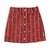 Black Flowers Short Skirt Bordeaux