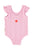 Heart Sleevless Baby Bodysuit Lilac & Red