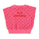 Cherry Sleevless Sweatshirt Pink