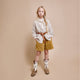 Soft Velour Skirt-Short Ocre