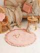 Soft Velvet Shell Cushion Apricot