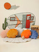 Soft Velvet Shell Cushion Apricot