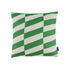 Stanley Square Linen Cushion Green Diagonal Tiles