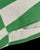 Stanley Square Linen Cushion Green Diagonal Tiles