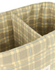 Stories Double Storage Basket Green Lemon Squares 30x20x15 cm