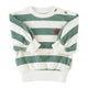 Piupiuchick Striped Sweatshirt Ecru & Green