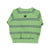 Terry Cotton Sweatshirt Double Stripes Green