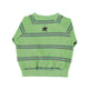 Terry Cotton Sweatshirt Double Stripes Green