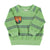 Terry Cotton Sweatshirt Double Stripes Green