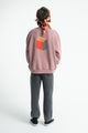 "Lunch Break" Oversized Sweatshirt Pink