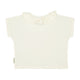 Heart Baby T-Shirt With Collar Ecru & Red