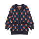 Mushroom Cardigan Base Ink Blue