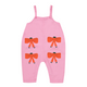 Tiny Bow Baby Dungaree Pink