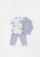 Transat Striped Baby Vest Cobalt