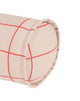 Vibes Cylinder Cushion Pink Red Grid 50x16 cm