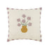 Vibes Square Linen Cushion Lilac Checks Flowers 40x40 cm