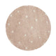 Washable Rug Round Dot Rose