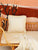 Soft Velvet Cushion with Fringe White